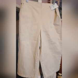 Croft & Barrow Beige Wide-Leg Pants